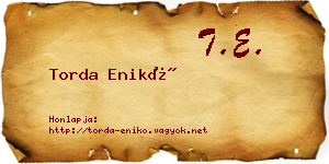 Torda Enikő névjegykártya