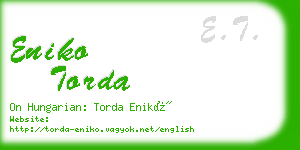 eniko torda business card